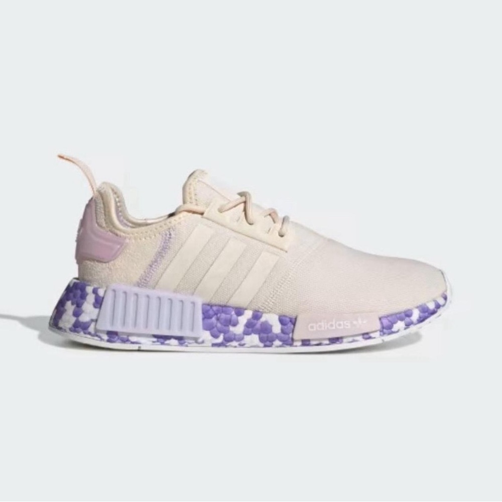adidas Women's Cream and Purple Sneakers